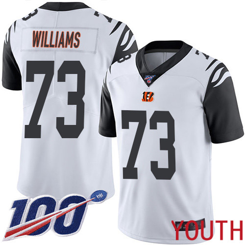 Cincinnati Bengals Limited White Youth Jonah Williams Jersey NFL Footballl #73 100th Season Rush Vapor Untouchable